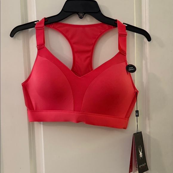 NWT Spyder Stylish pink Sports Bra - Picture 1 of 3